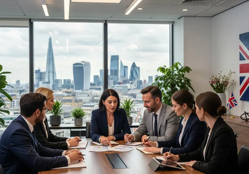 Professional business meeting in a modern UK office - chartered accountants for businesses in Kent